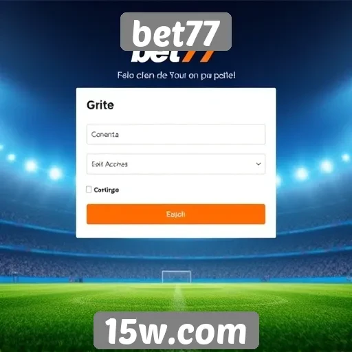 Como criar uma conta no bet77 rapidamente