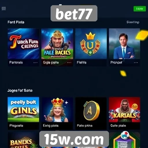 jogos populares disponíveis no site bet77